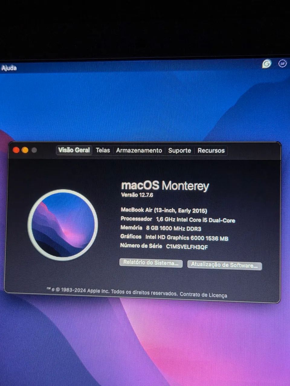 MacBook Air 13 2015 - 256GB 8GB RAM - Notebooks - Manaíra, João