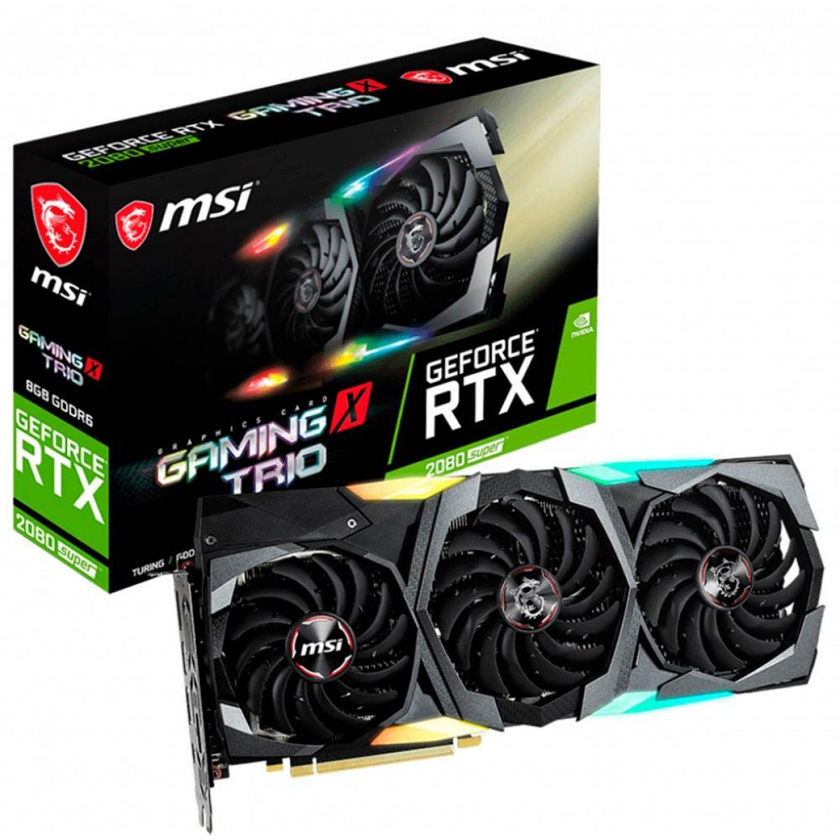 Placa de Video MSI GeForce RTX 2080 Super Gaming X TRIO, 8GB GDDR6