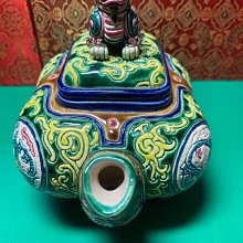 雄獅交趾陶茶壼，智盧陶光林智信大師作品俗俗賣！（贈送錦盒） | Yahoo拍賣