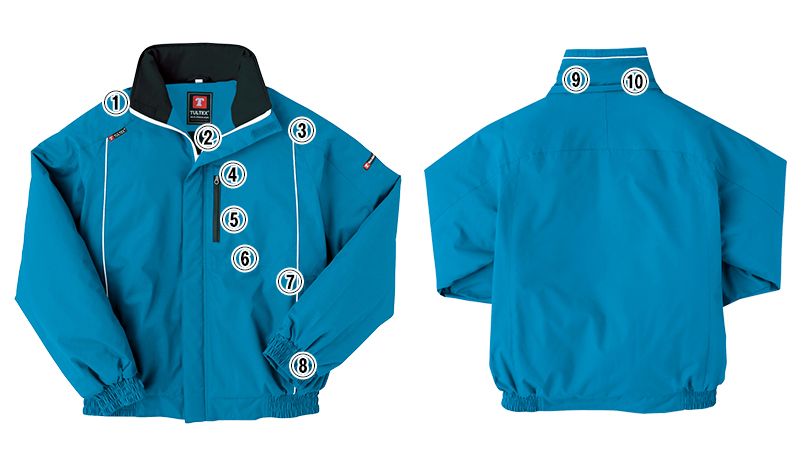 アイトス AZ8476[秋冬用]防風 業務用防寒ブルゾン[フード付き