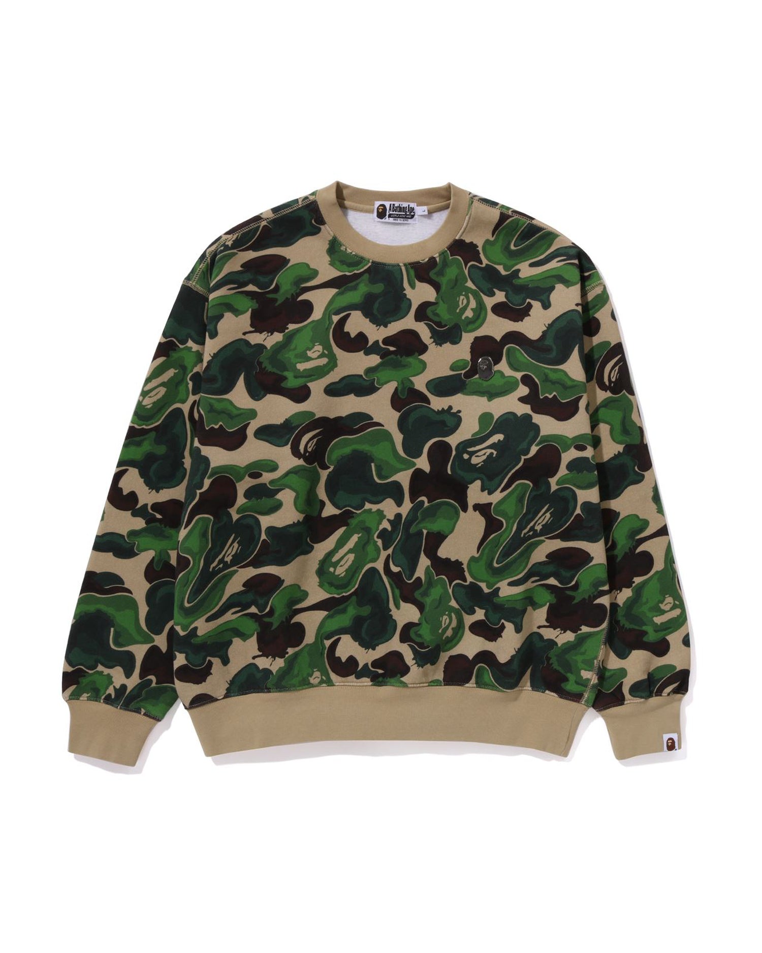 A BATHING APE® BAPE Art Camo Metal One Point Crewneck | Bape
