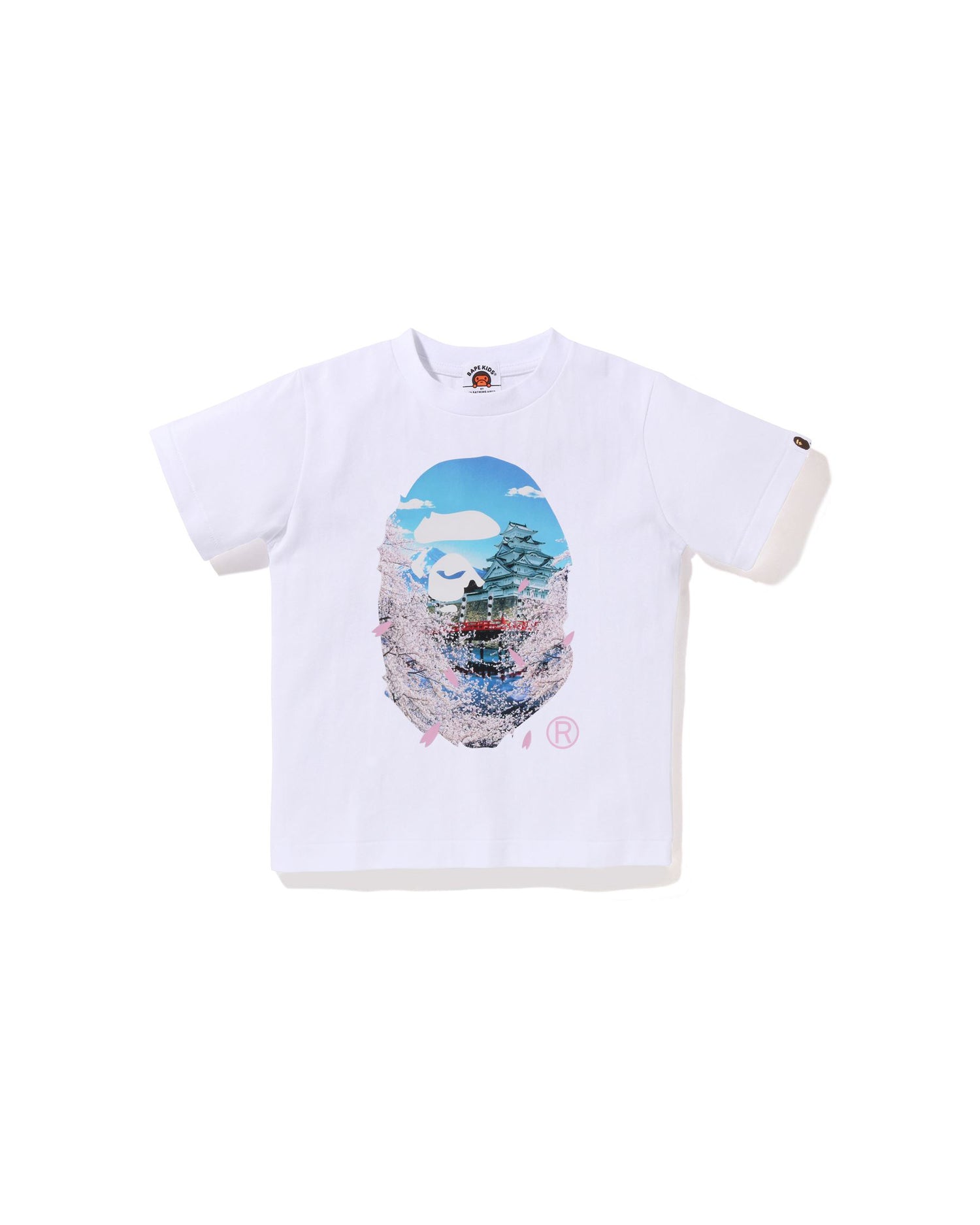 A BATHING APE® Kids Sakura Photo Ape Head Tee | Bape official