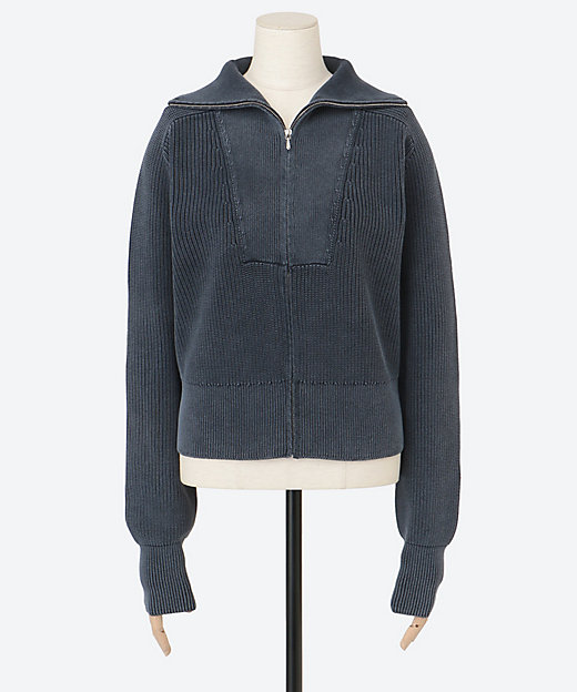 FADED STONEWASH KN ZIP P／O