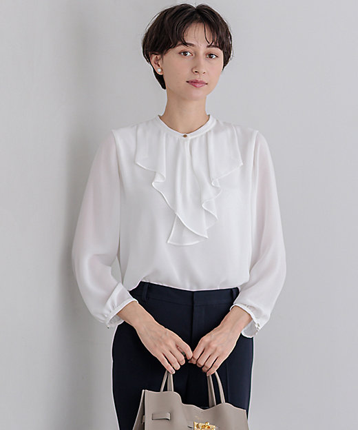 洗える】ジョーゼットフリル カットソー（KKWOGS0032） | 23