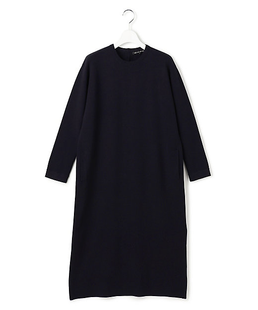 洗える／吊り干しOK】レーヨンストレッチ レース襟 ワンピース