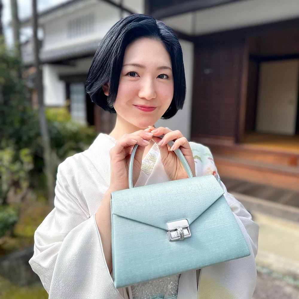 フォーマルバッグ｜水色｜すなおモデル