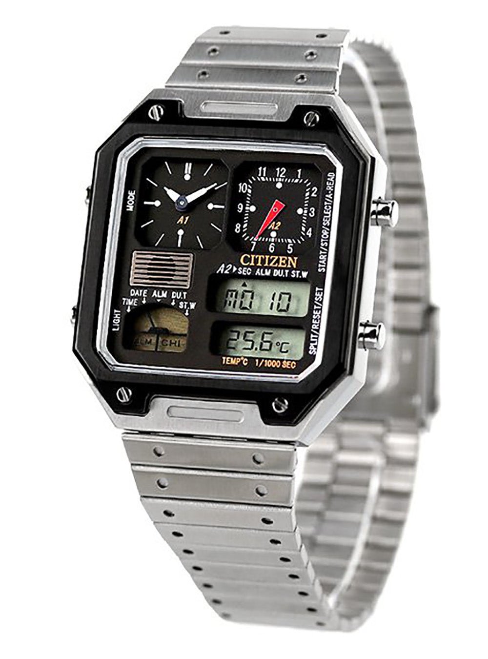 CITIZEN COLLECTION RECORD LABEL THERMO SENSOR ANA-DIGI TEMP JG2126