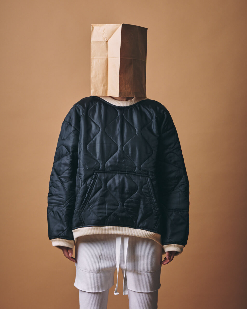 m.u × PRE_QUILTING LONG PULLOVER BK – Japoness