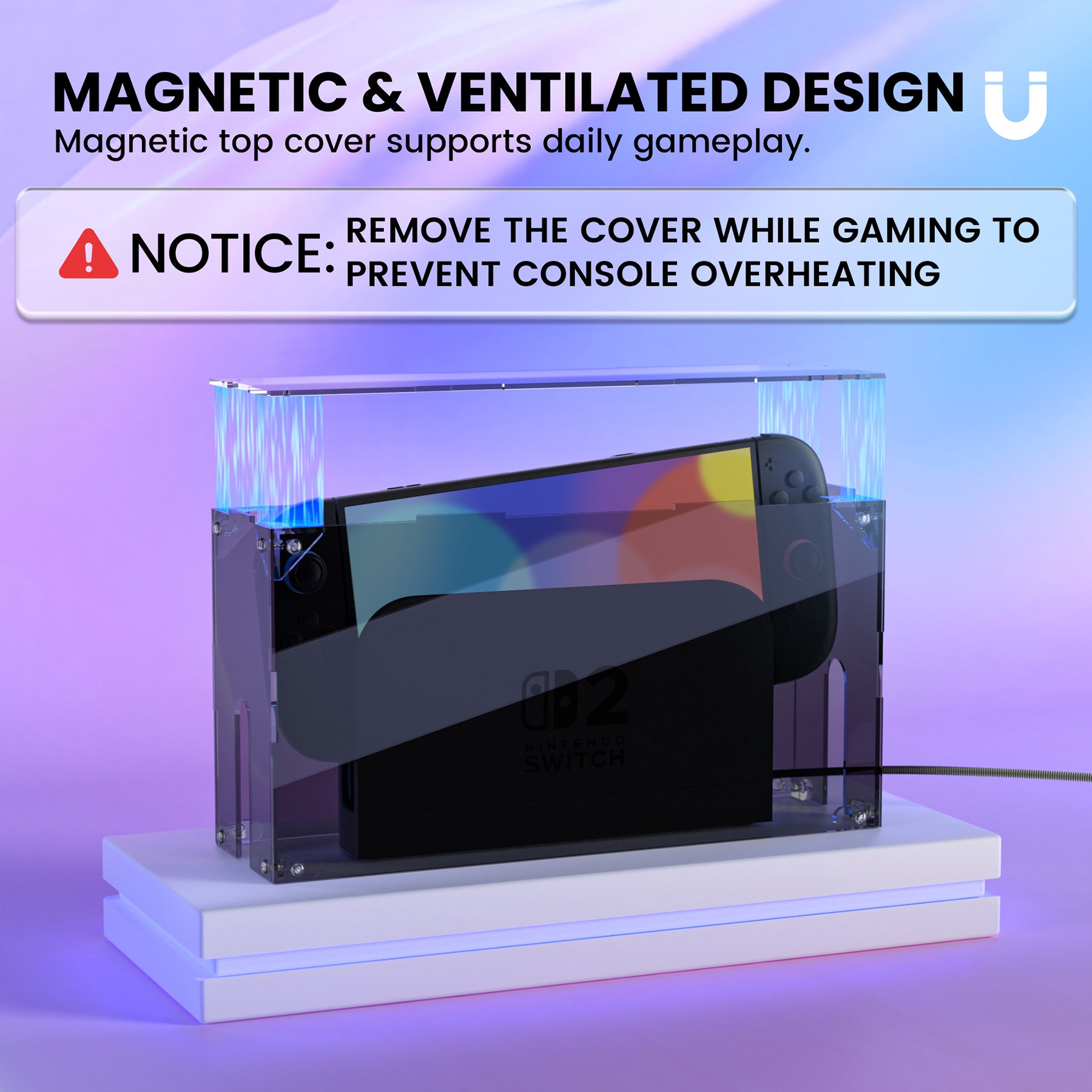 PlayVital ハイクリア アクリル製 保護ボックスケース for Nintendo