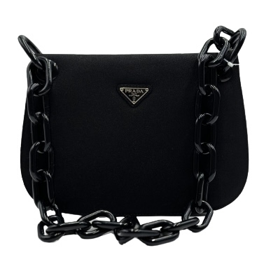 PRADA プラダ プラチェーンショルダーバッグ バッグ ナイロン ブラック