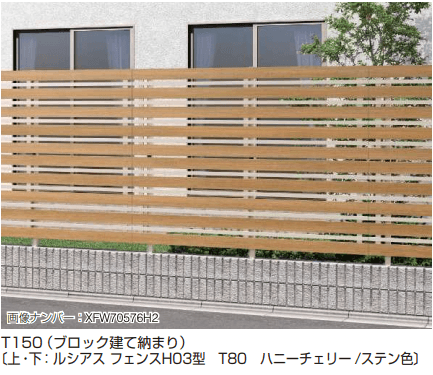 YKK AP | ルシアス フェンスX02型〈ブロック建て用〉2段支柱 【2022