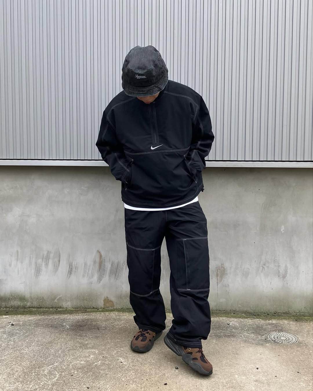 Supreme x Nike Ripstop Pullover (Black) (SS24) – Kick It NZ
