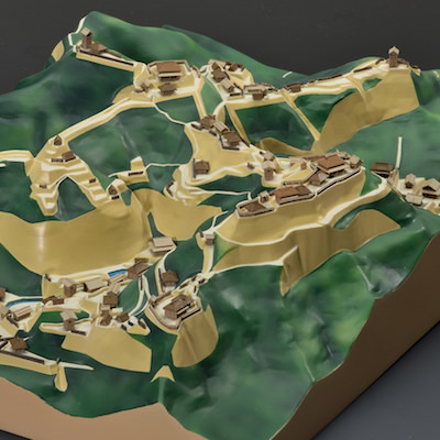 高天神城のジオラマ復元模型（城ラマ） | 高天神城のガイド | 攻城団