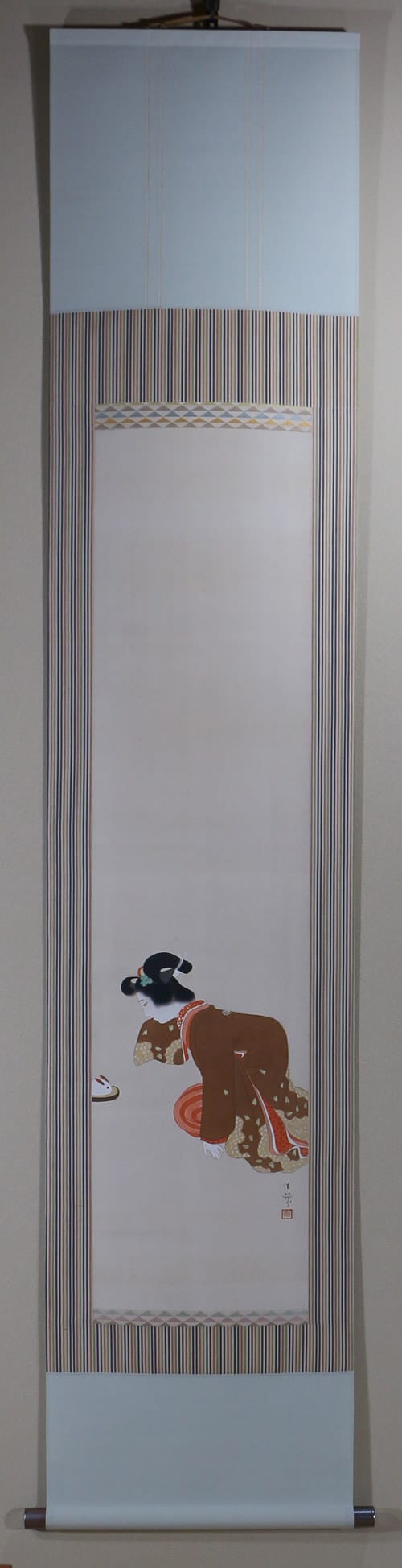 雪兎と美人画｜新・古美術 高美堂（こうびどう）｜掛軸販売・通販