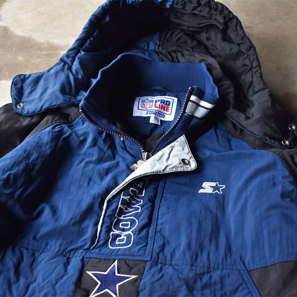 90's STARTER “NFL COWBOYS” 中綿入り フード付き ナイロンジャケット