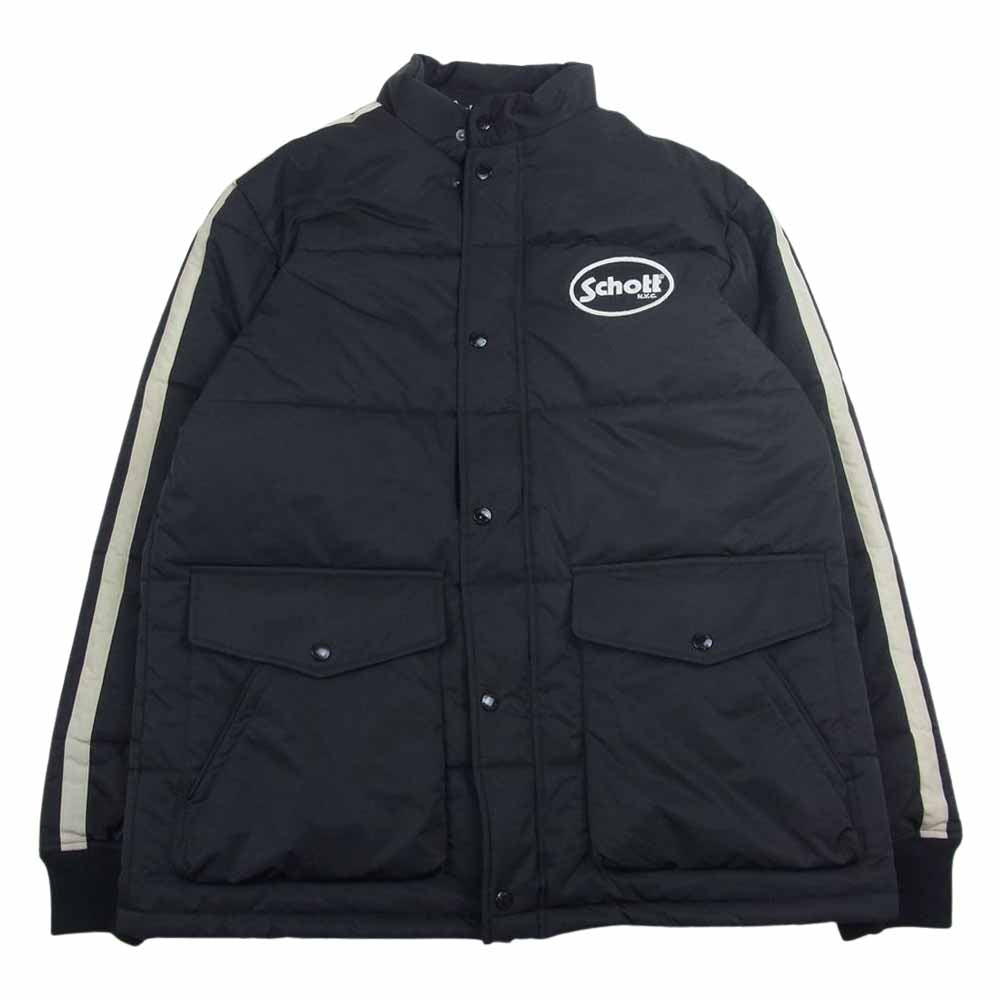 未使用級✨️ショット レーシングジャケットS 中綿ロゴ刺繍 ブラック