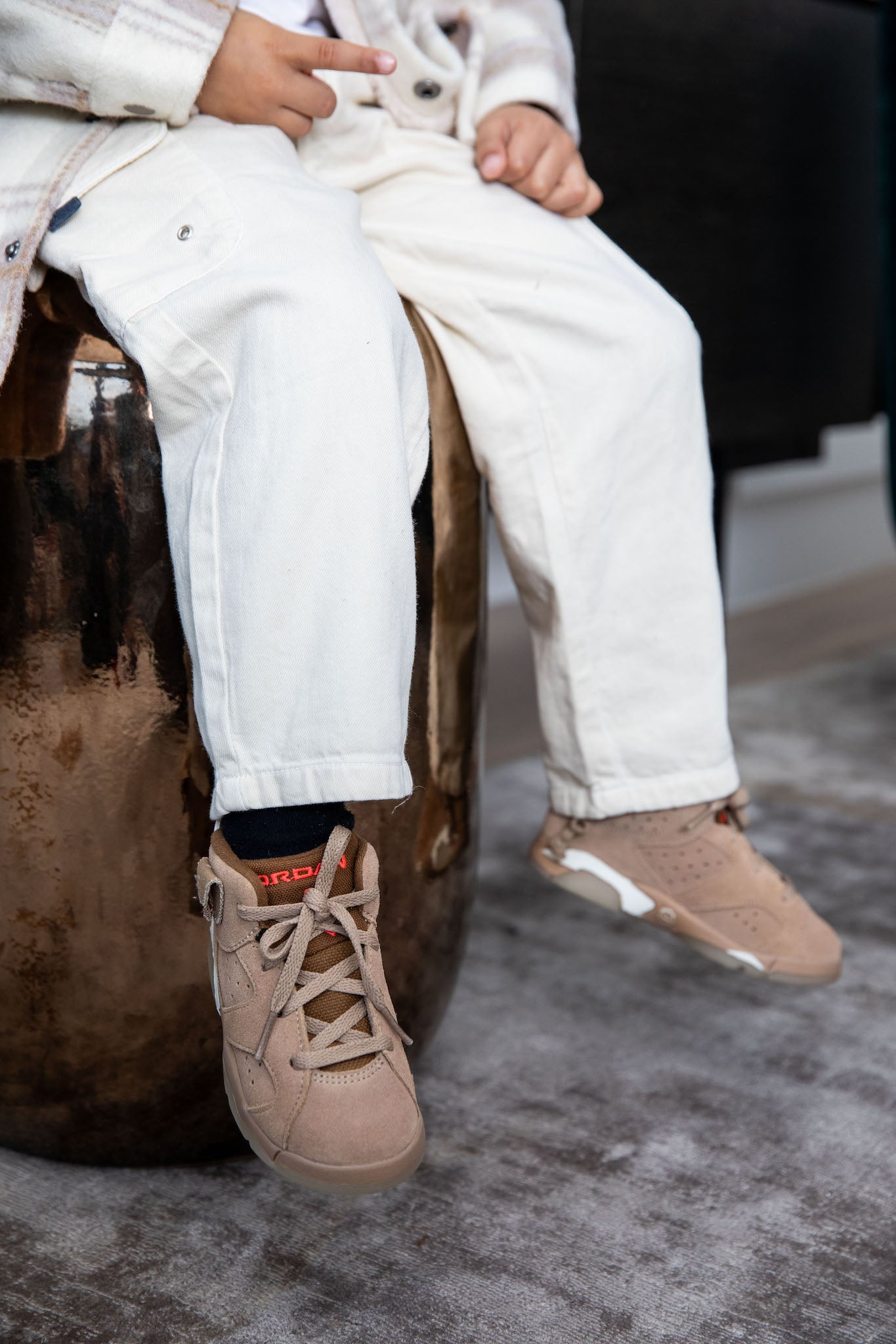 Air Jordan 6 x Travis Scott Kids 'British Khaki' – littlelaces