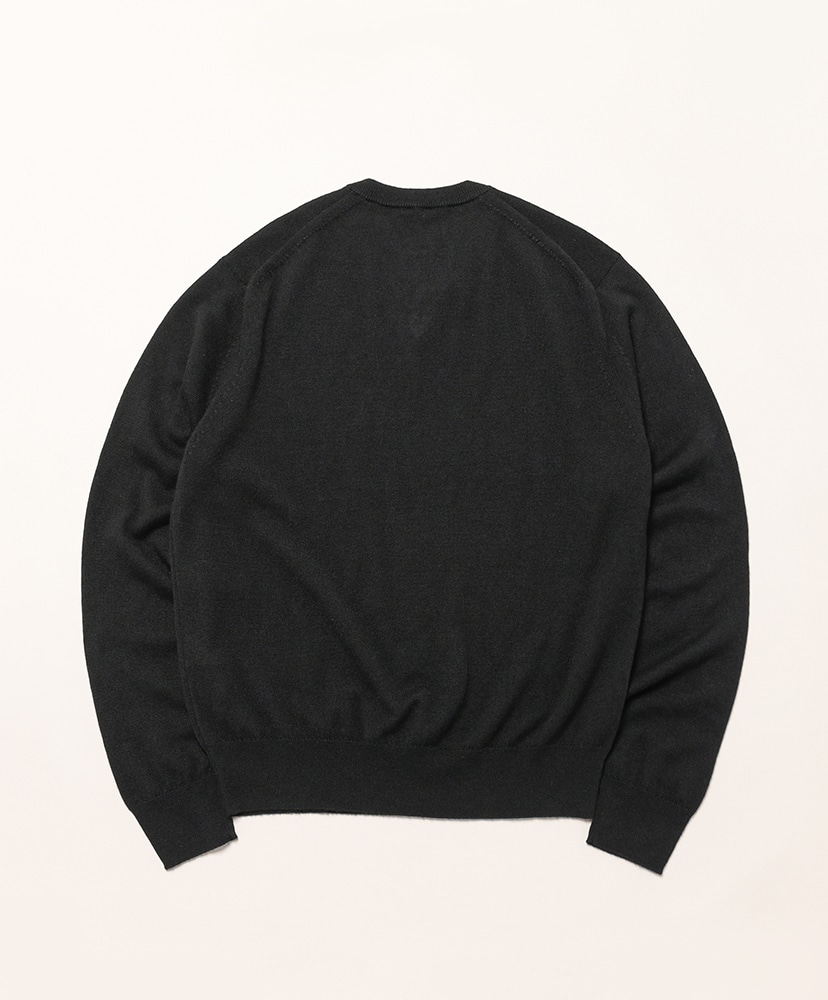 Super Fine Cashmere Silk Knit V-Neck P/O(3(MEN) Black/ブラック
