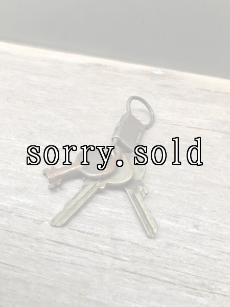 1930'S 40'S キーホルダー with ビンテージキー 鍵 錠 カギ オールド