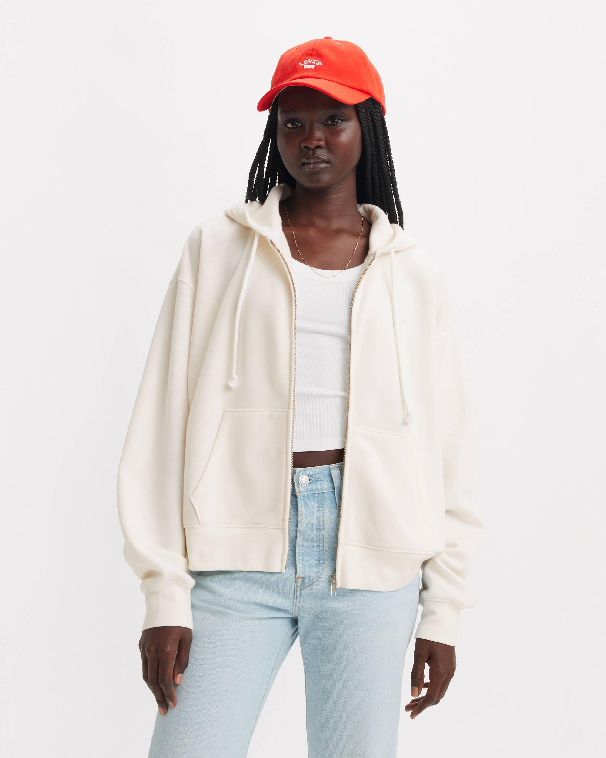Everyday Zip-up Hoodie Sweatshirt - White | Levi's® US