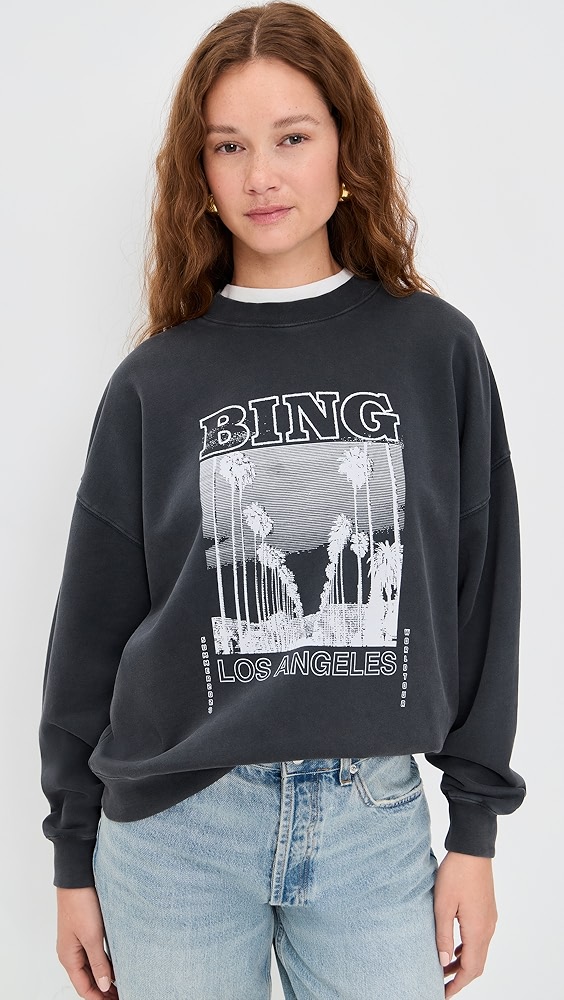 ANINE BING Spencer Leopard Sweatshirt | Shopbop