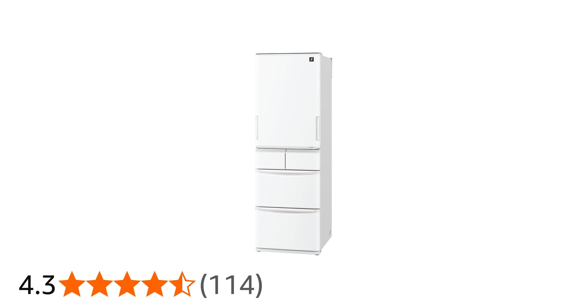 Amazon | シャープ 冷蔵庫 SJ-X417J-W 幅60cm 412L プラズマクラスター