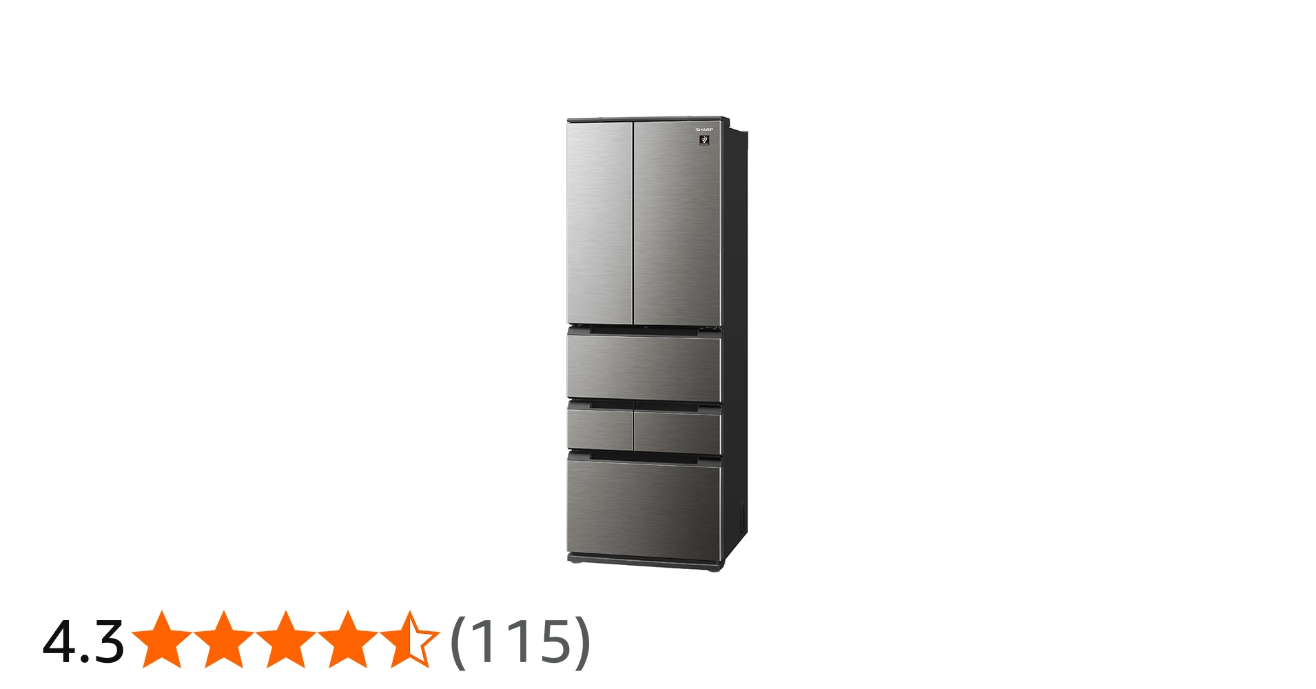 Amazon | シャープ 冷蔵庫 幅65.0cm 457L ピラーレスフレンチドア SJ