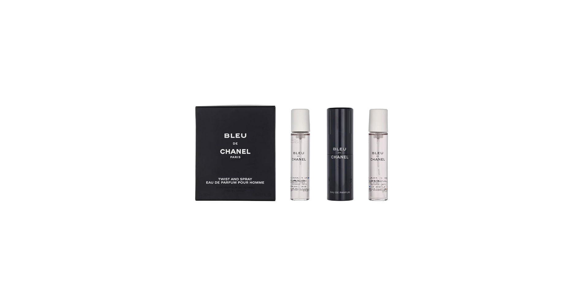 Amazon.com : Chanel Bleu De Eau De Parfum Travel Spray for Men 3 X