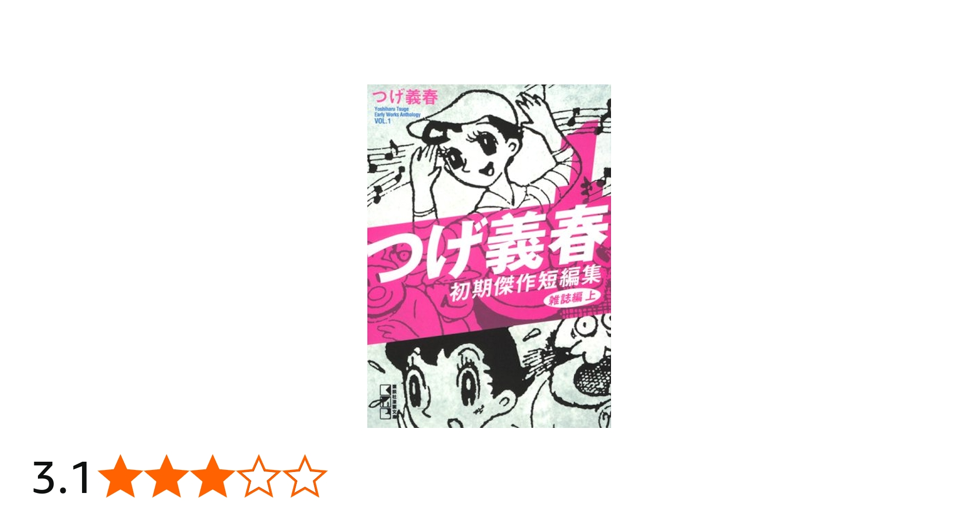 つげ義春初期傑作短編集 1 雑誌編 上 (講談社漫画文庫 つ 3-1) | つげ
