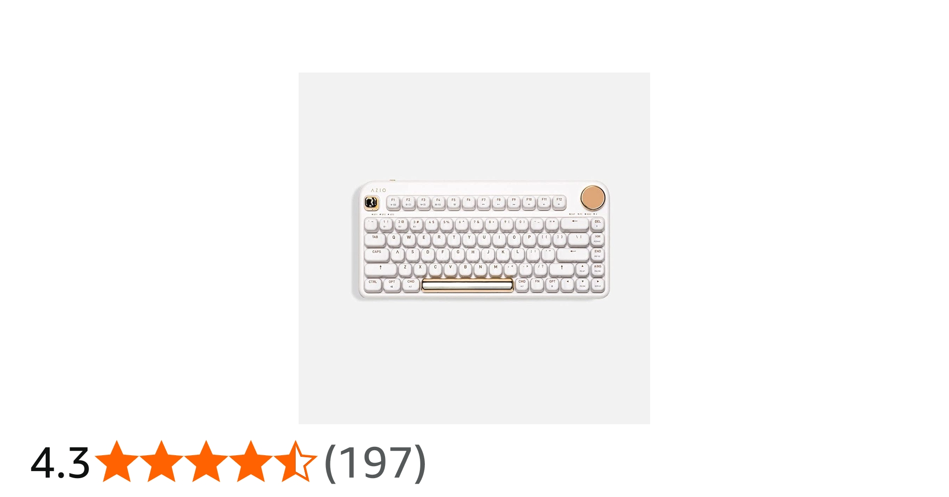 Amazon | Azio Izo Wireless Bluetooth Keyboard, White | AZIO