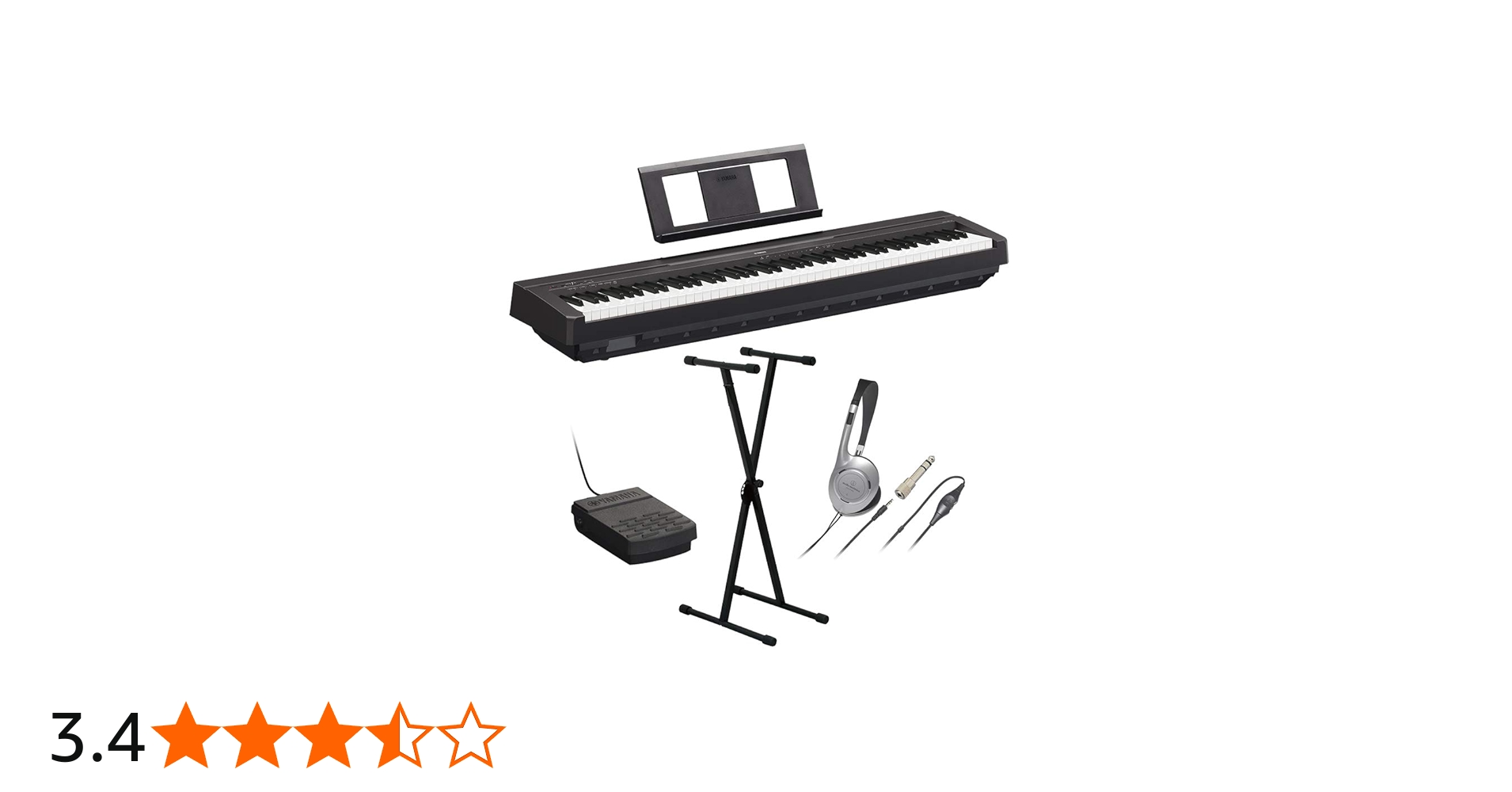 Amazon | YAMAHA P-45B ブラック 電子ピアノ 88鍵盤 Xスタンド