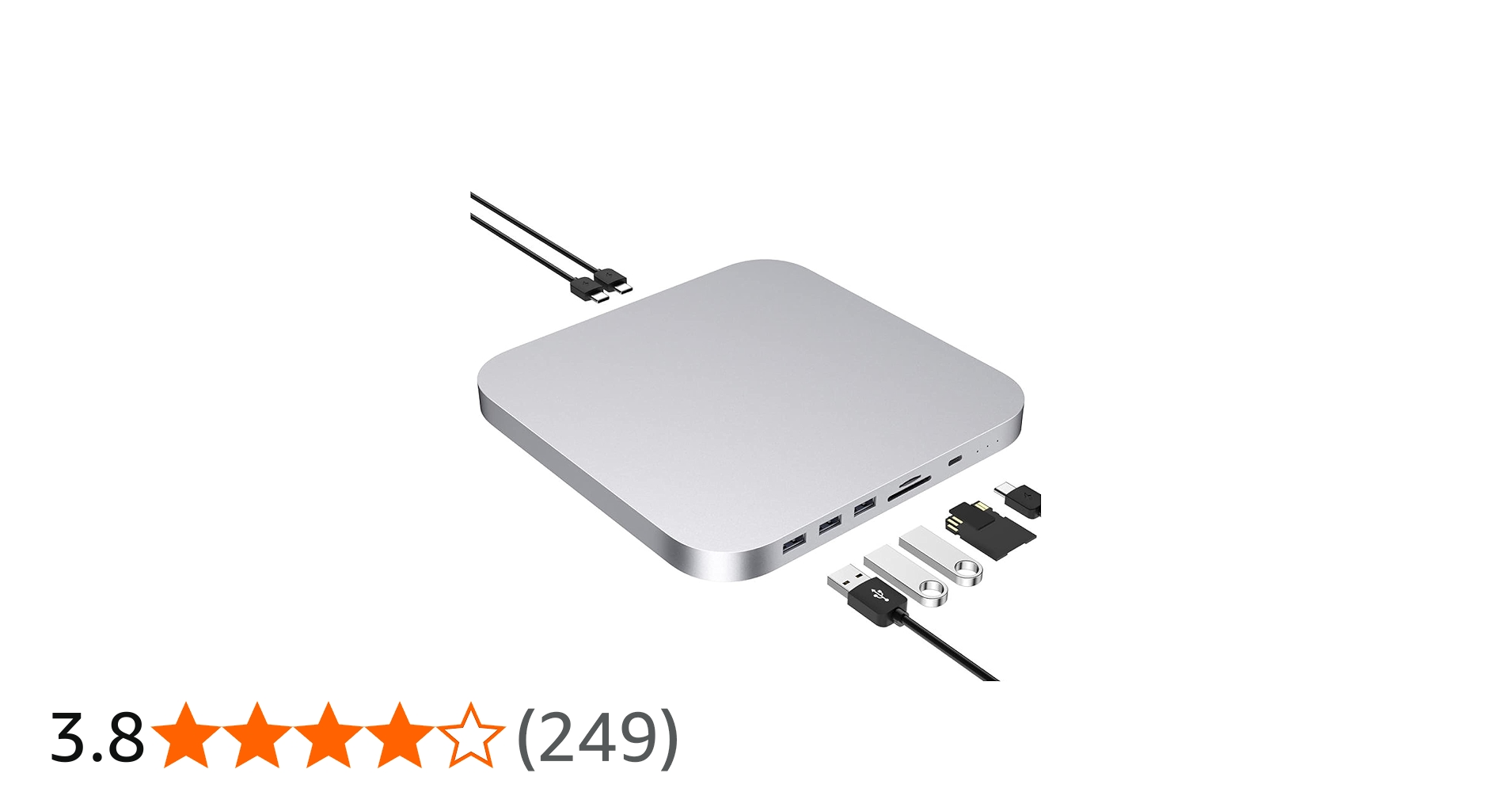 Amazon.co.jp: Mac mini ドッキングステーション シルバー 8in1 TypeC