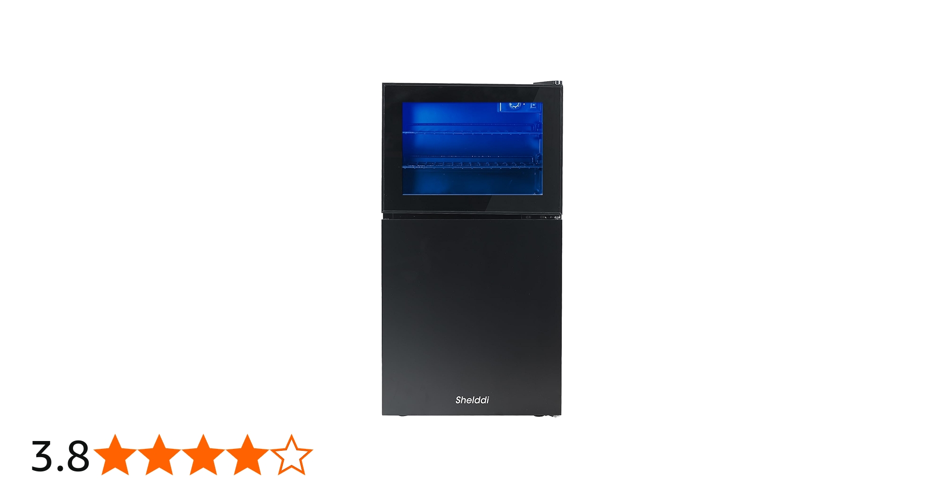Amazon | 【中身が見える】Shelddi 小型冷蔵庫冷凍庫 80L 幅44.5cm