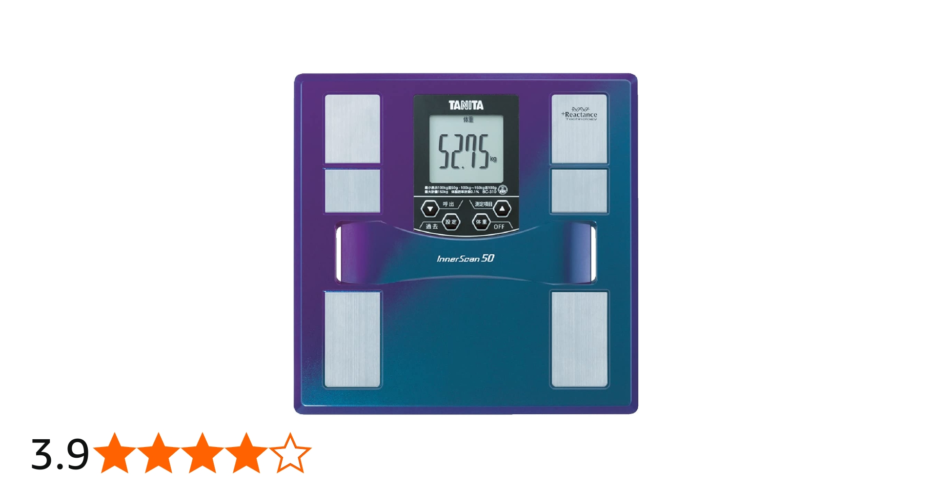 Amazon | タニタ 体重 体組成計 50g 最薄 日本製 ブルー BC-310 BL