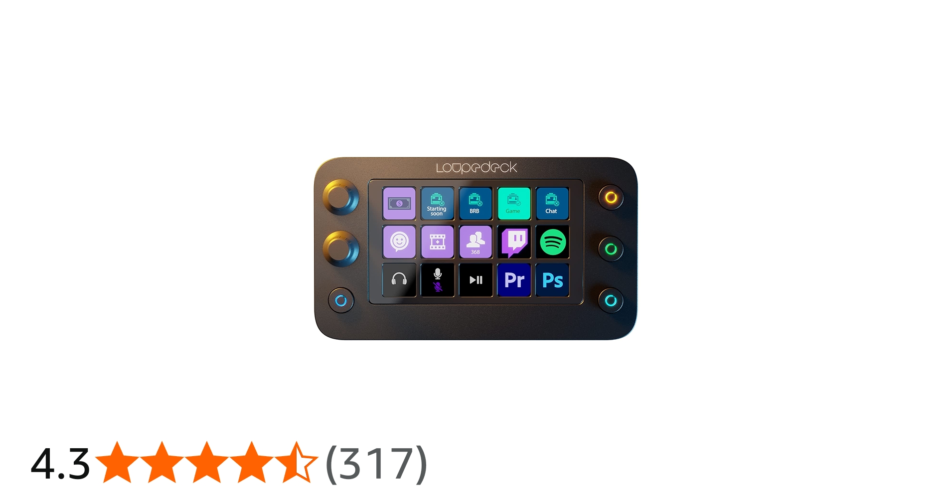 Loupedeck Live S - The Streaming Console for Desktop Productivity