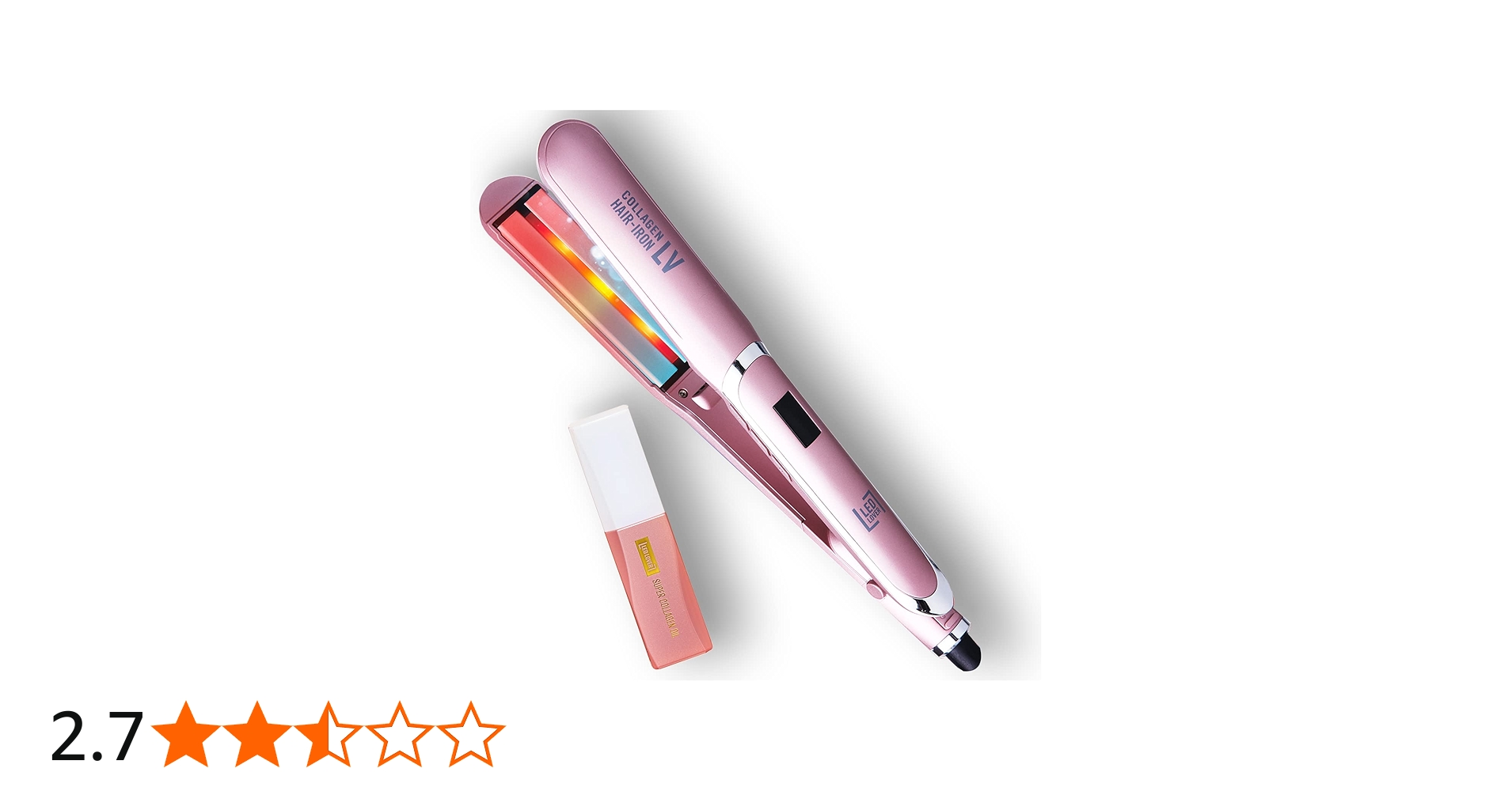 Amazon | 【LEDラバー】コラーゲンヘアアイロンLV ストレートアイロン