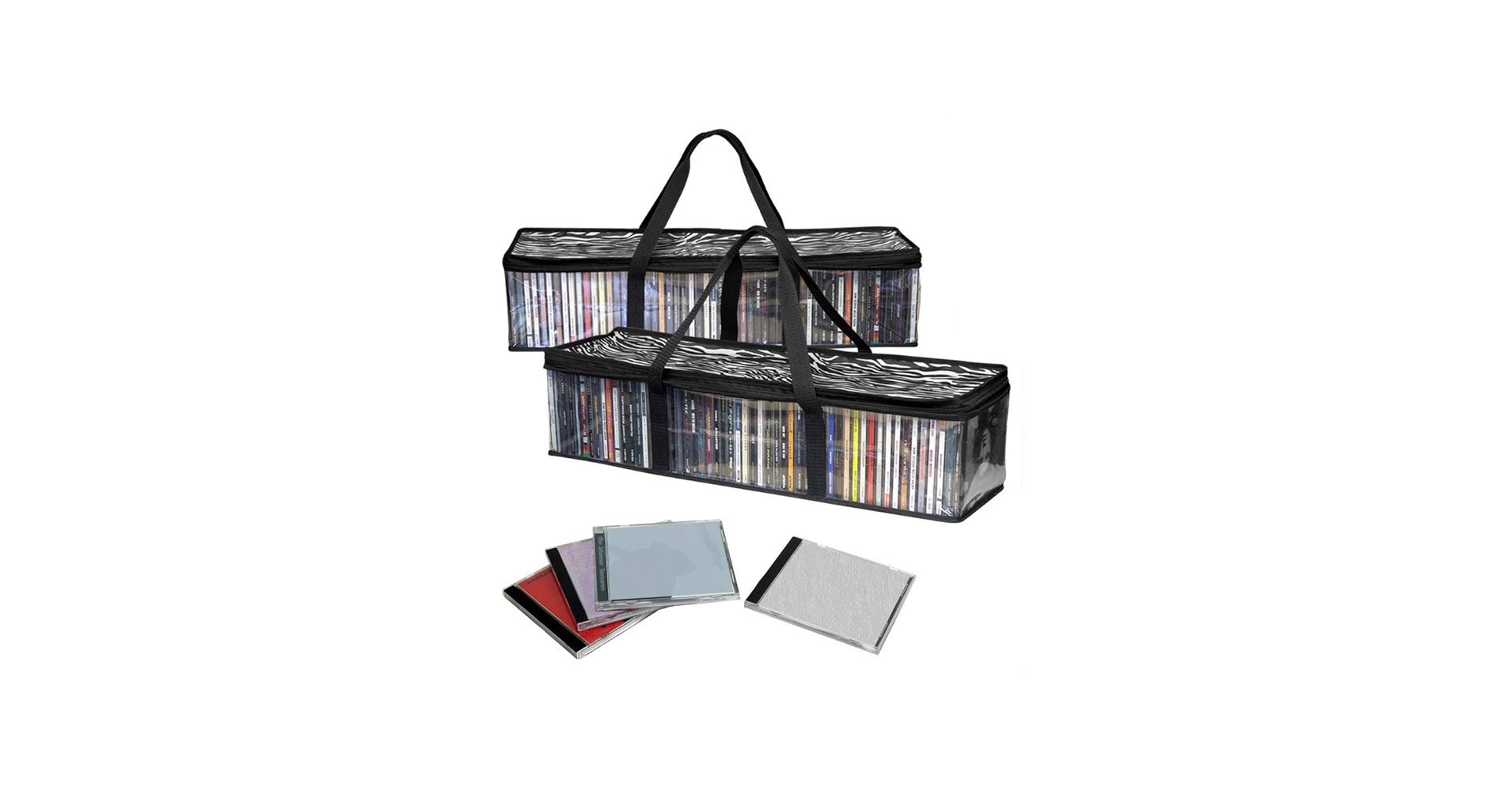 Amazon.com: Evelots 2 Pack CD Storage Bags, Clear PVC Plastic