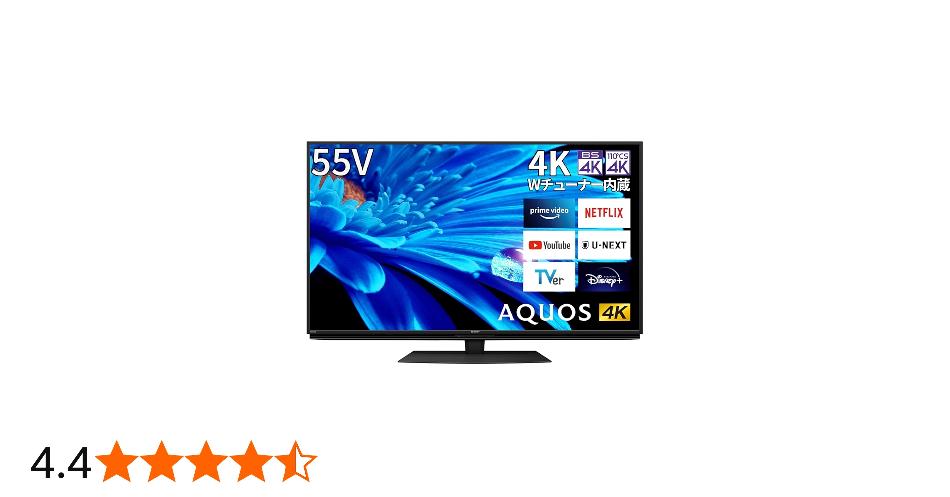 Amazon | シャープ 55V型 4K 液晶 テレビ AQUOS 4T-C55EN1 N-Black
