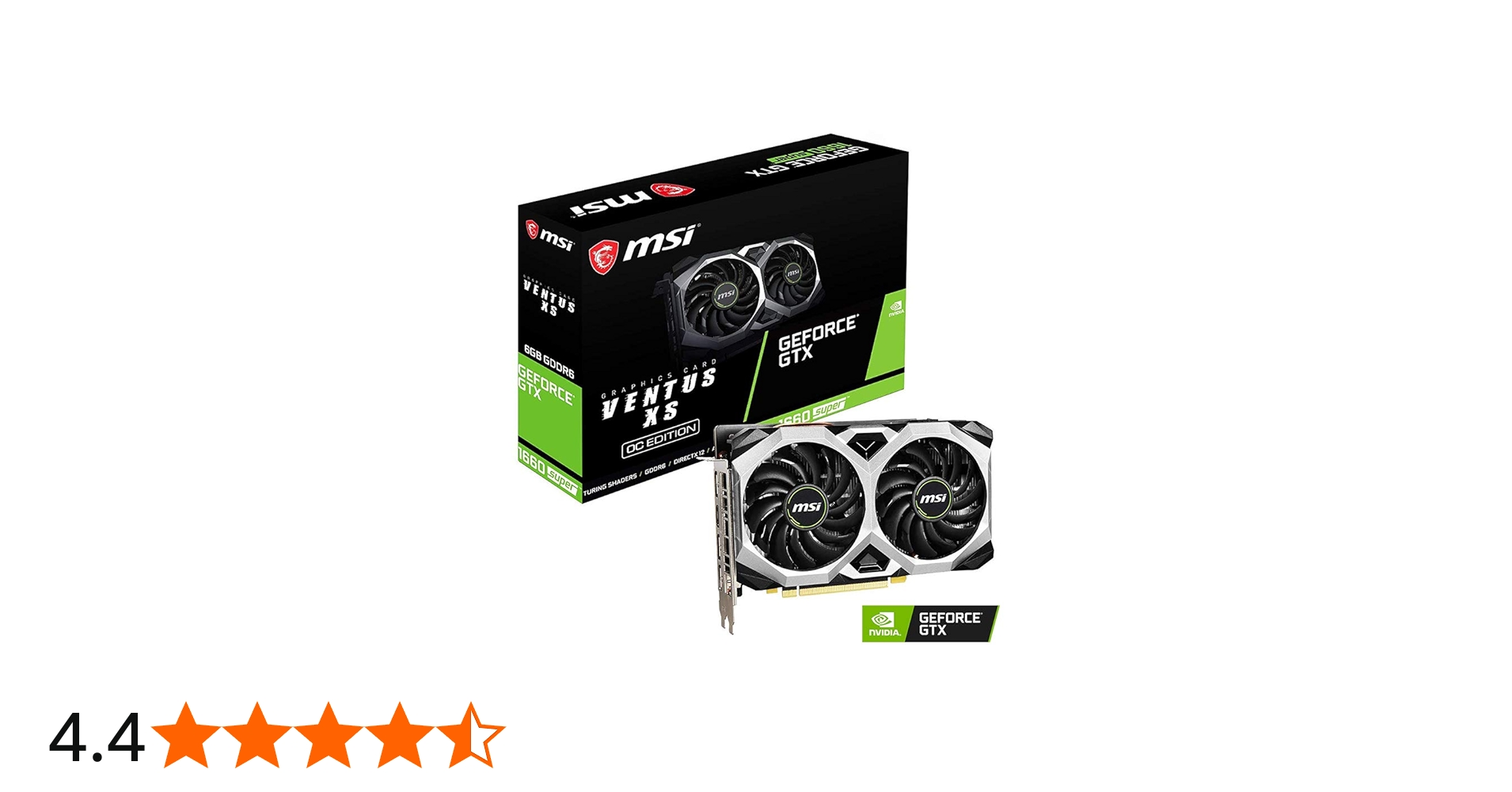 Amazon | MSI GeForce GTX 1660 SUPER VENTUS XS OC グラフィックス