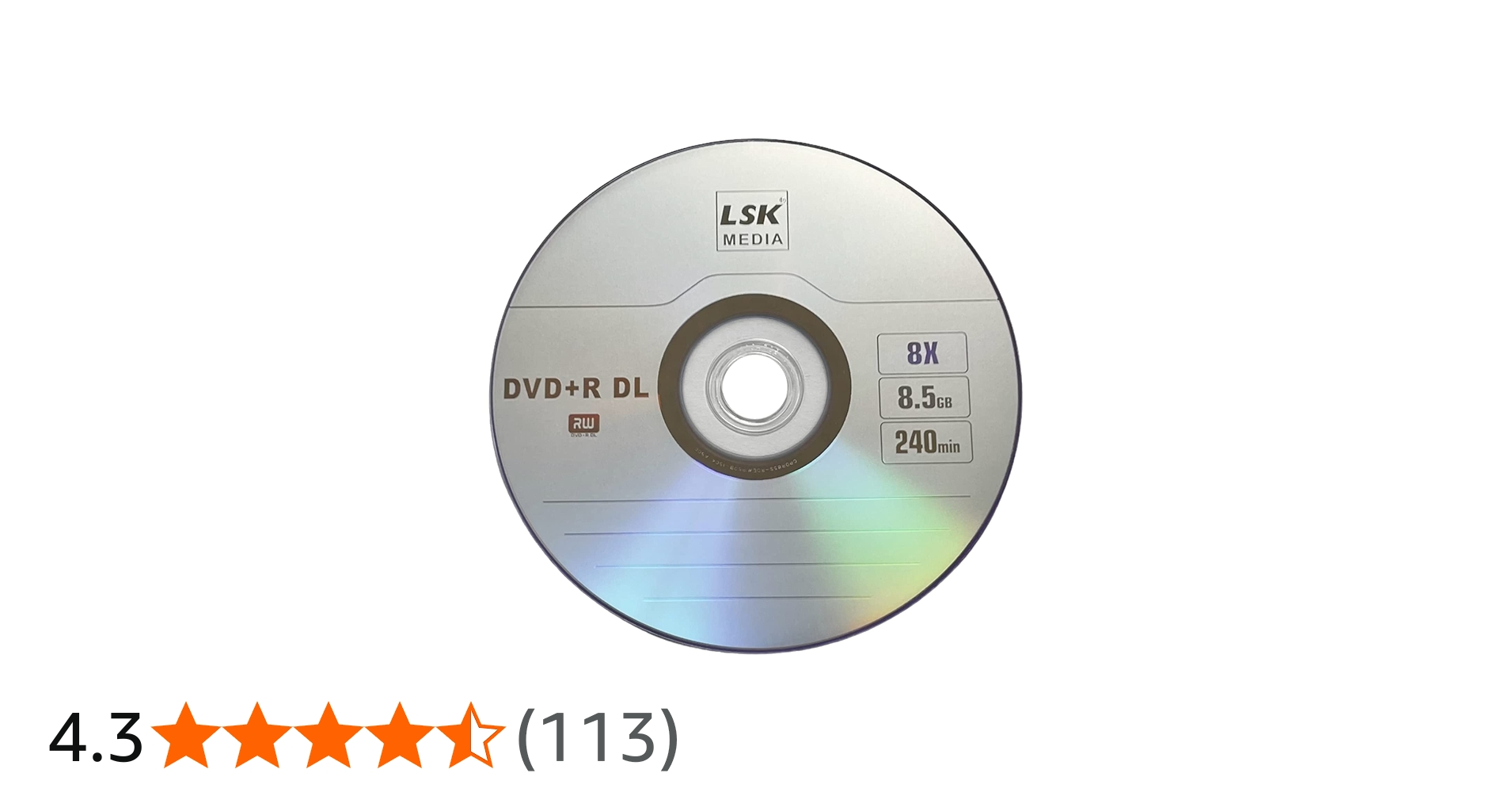DVD+R DL Double Layer Logo 8X 8.5GB 240min Video – LSK Media Logo