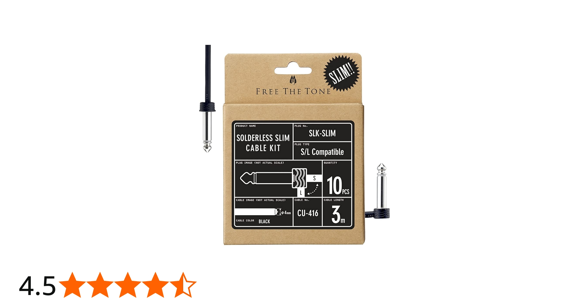 Amazon | Free The Tone/SLK-SLIM Solderless Slim Cable Kit パッチ