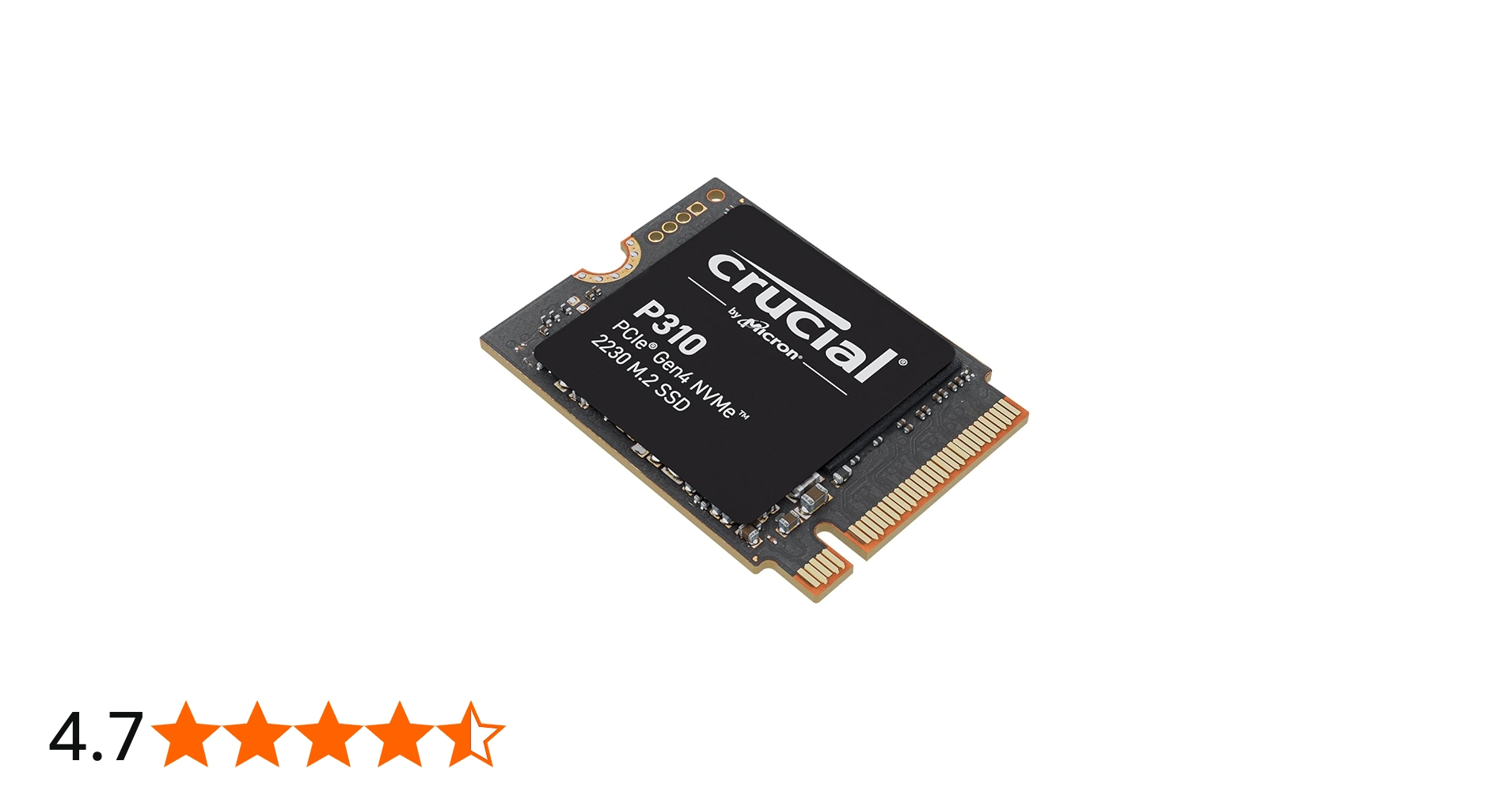 Amazon | Crucial P310 SSD 1TB M.2 2230 NVMe PCIe Gen4 最大7,100MB
