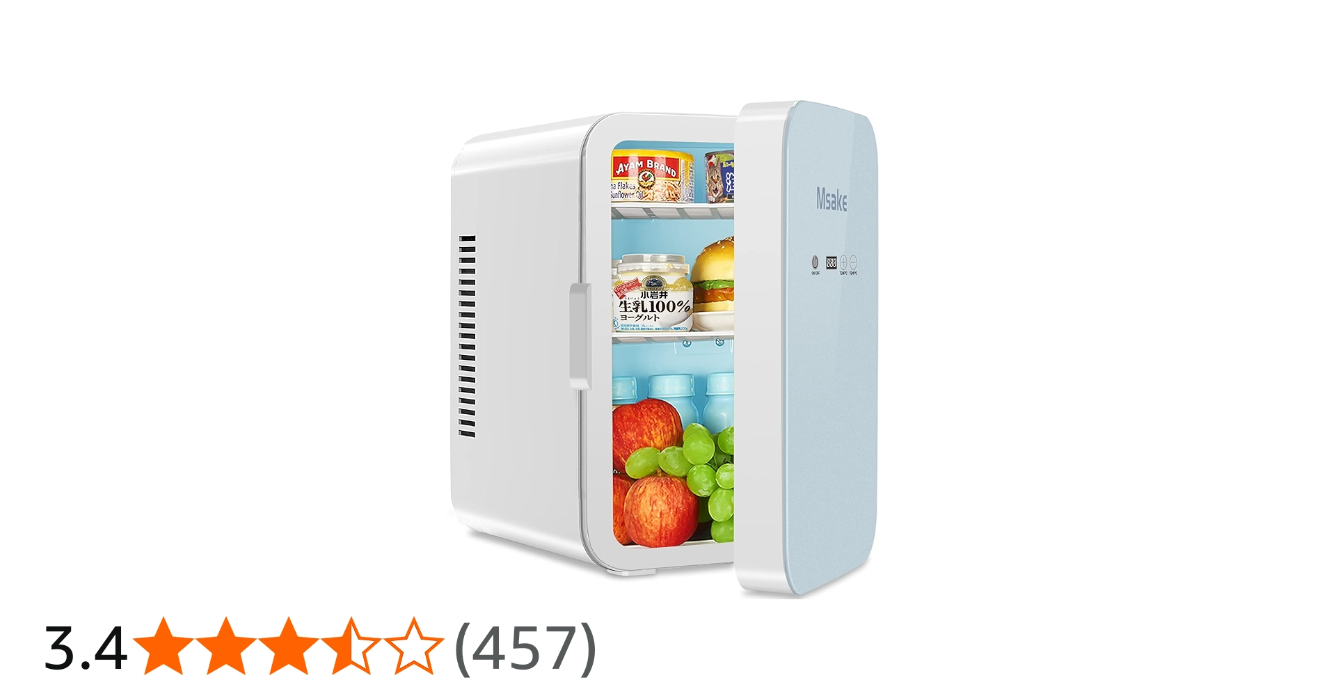 Amazon | Msake ミニ冷蔵庫 10L 小型 冷蔵庫 ポータブル 冷温庫 0℃～60