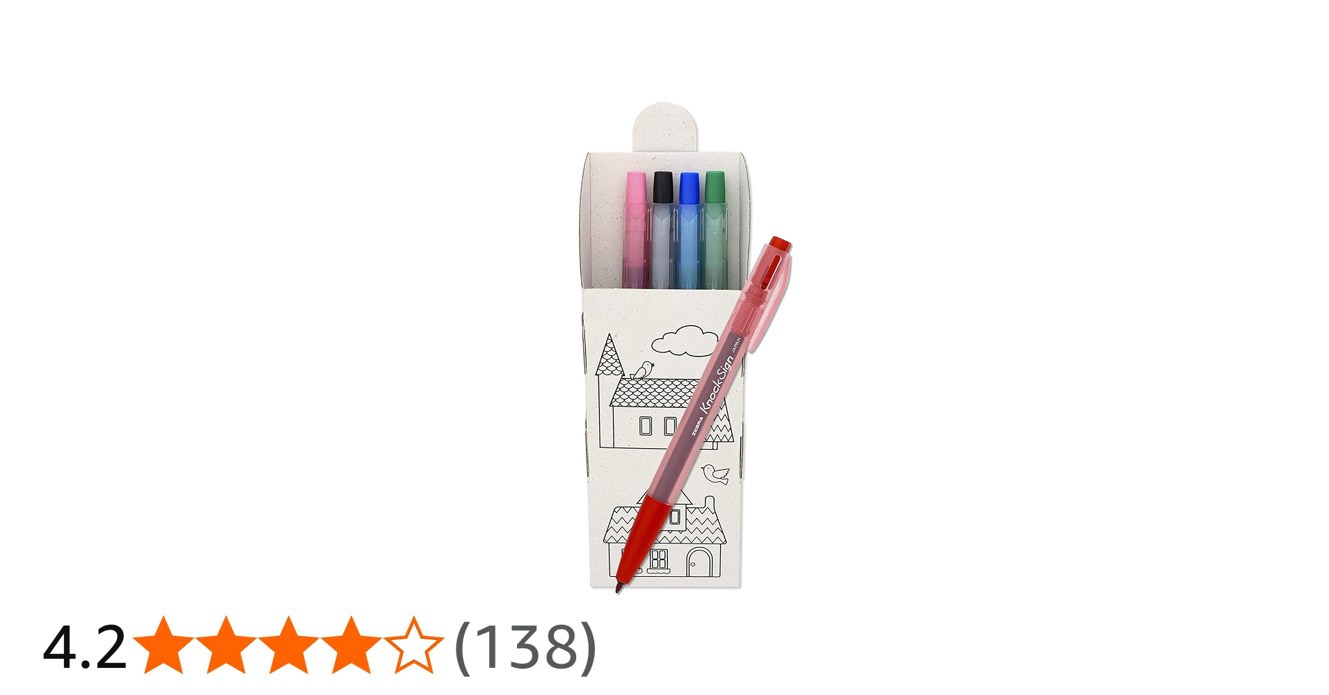 Amazon.co.jp: ゼブラ 水性ペン ノックサイン 5色セット 壁掛け