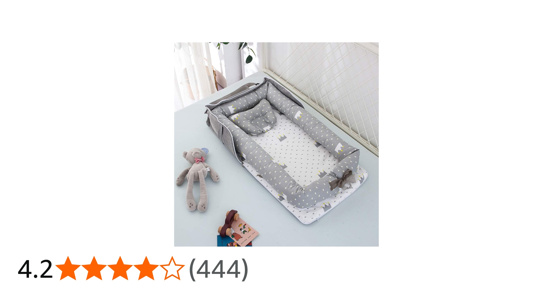 Amazon | Luddy ベビーベッド 新生児 枕付き ベッドインベッド