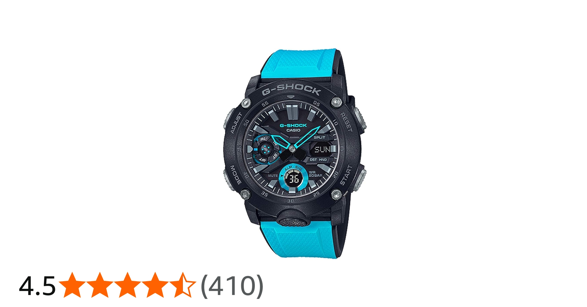 CASIO G-SHOCK Analog Digital Men's Watch in Black and Blue GA2000