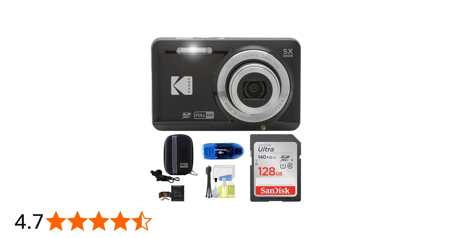 Amazon | Kodak Pixpro FZ55 デジタルカメラ(ブラック) セット品