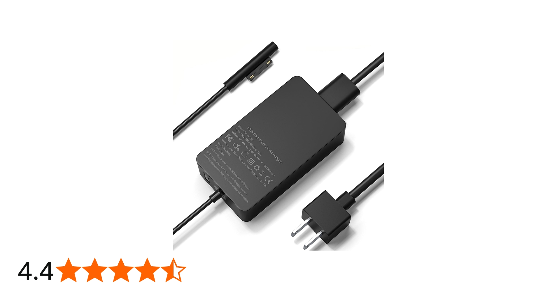 Surface Pro Laptop Charger 65W Power Adapter for Microsoft Surface