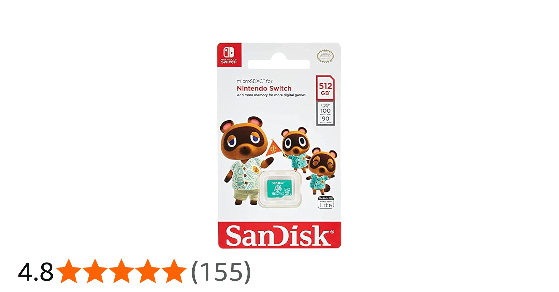 Amazon | SanDisk - microSDXC UHS-I 512 Go Edition どうぶつの森