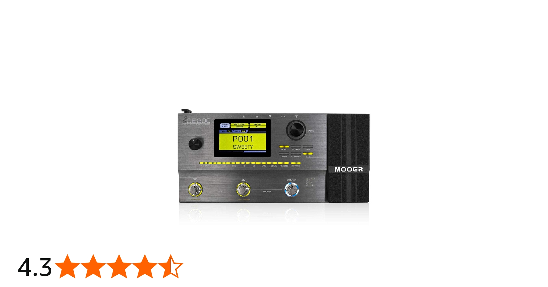 Amazon | MOOER Mooer GE200 マルチエフェクター グレー, | マルチ